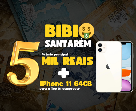 5MIL NO PIX + IPhone 11 64gb (topcomprador)+ 10 Cotas Premiadas R$100,00