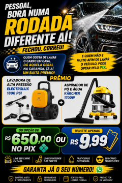 kit lava car jato+aspirador ou R$650 no PIX!